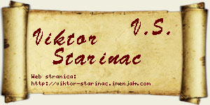 Viktor Starinac vizit kartica